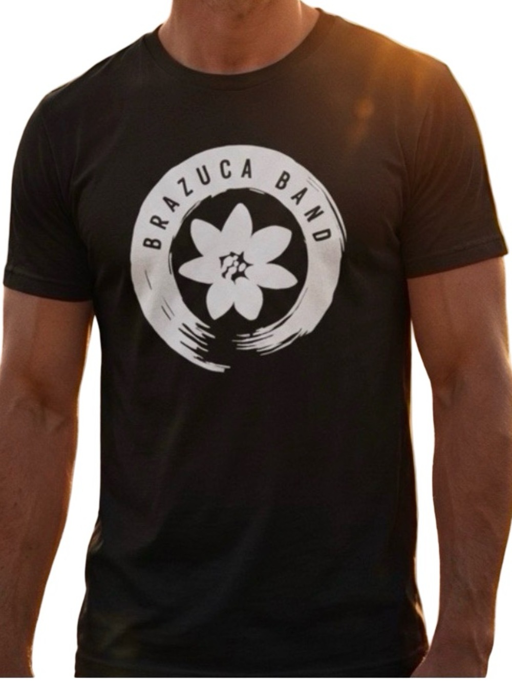 Brazuca Band Soft Black Beach Tshirt Cotton Blend Mens